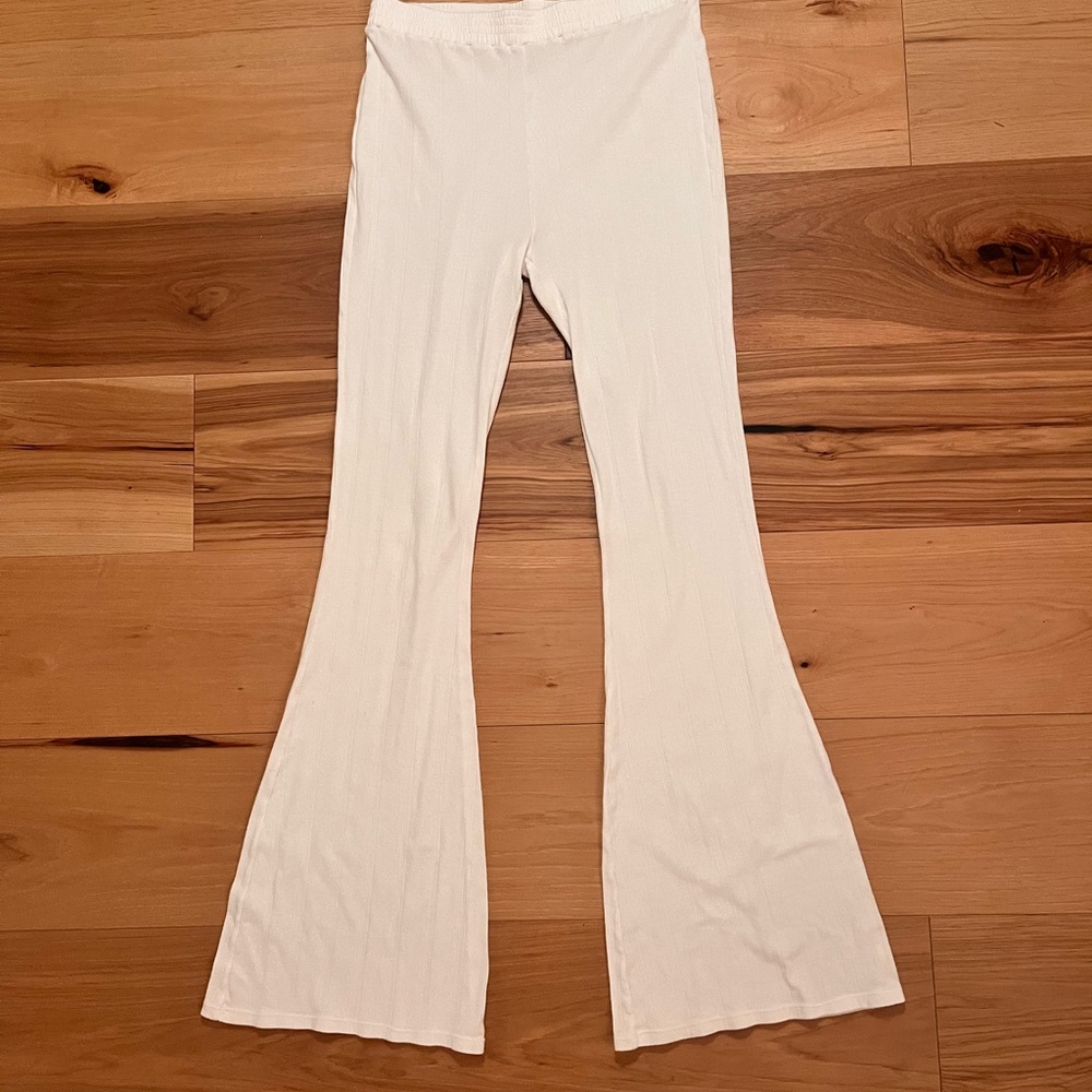 Negative Underwear organic pointelle flare pant, white, sz M - Picture 6 of 14